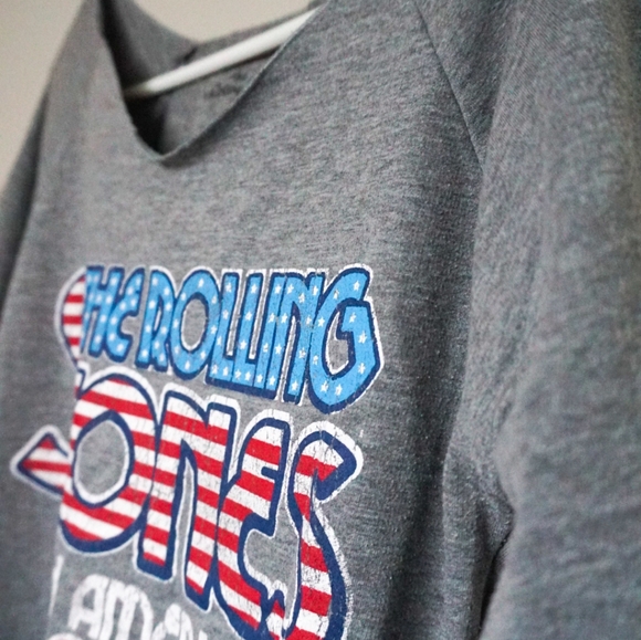 The Rolling Stones Grey Scoop Neck Sweater - Picture 3 of 4